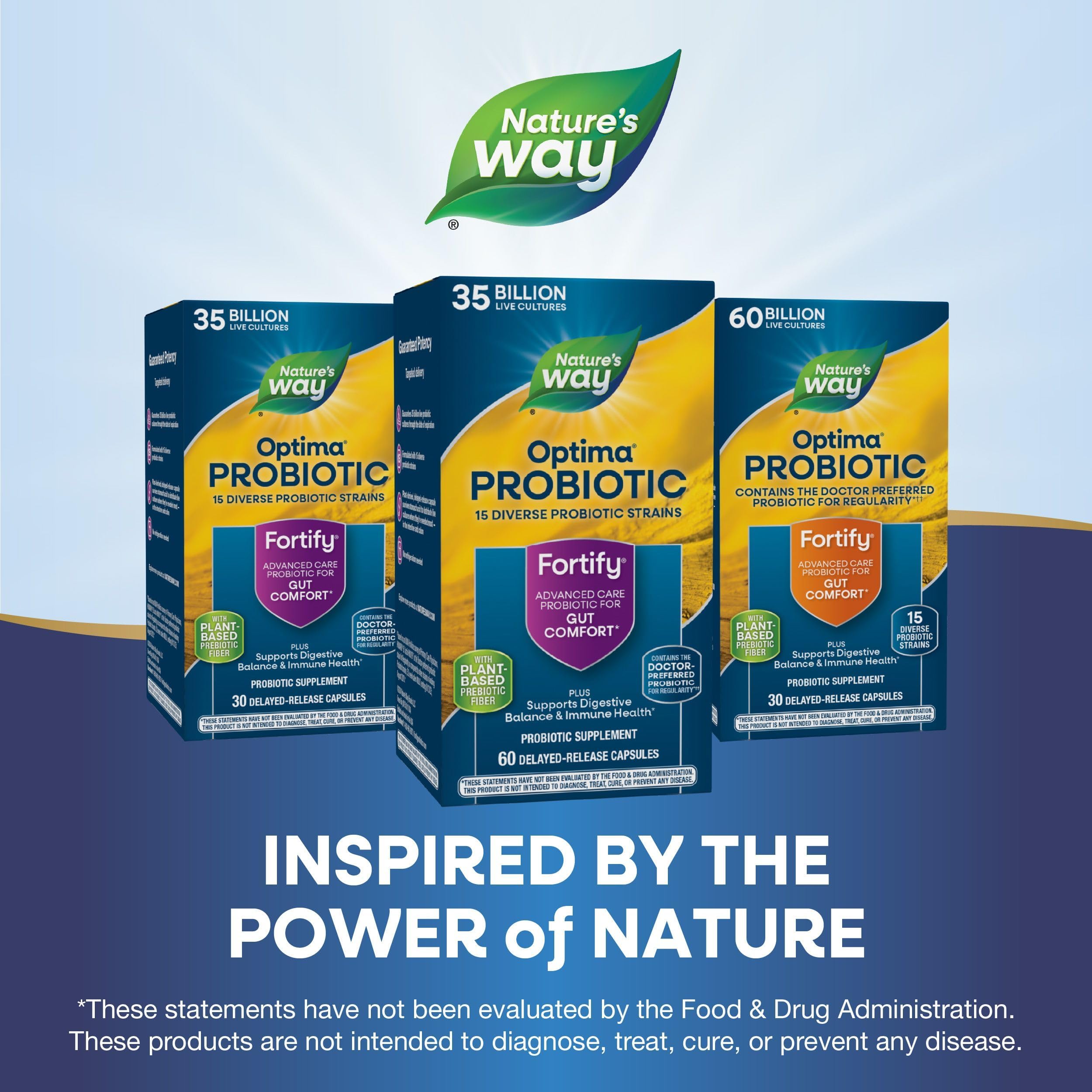 Travel-friendly probiotic with no refrigeration required.
