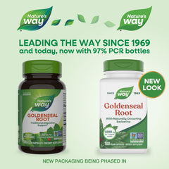 Nature's Way Goldenseal Root capsules in packshot for daily routine.