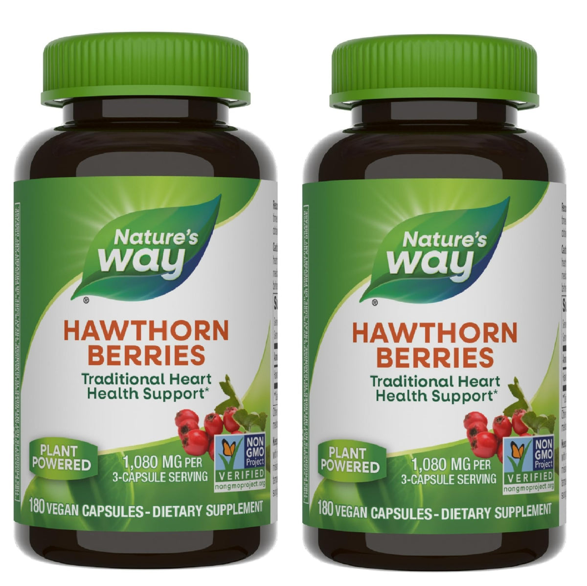 Nature's Way Hawthorn berries bottle front for potential heart wellness support