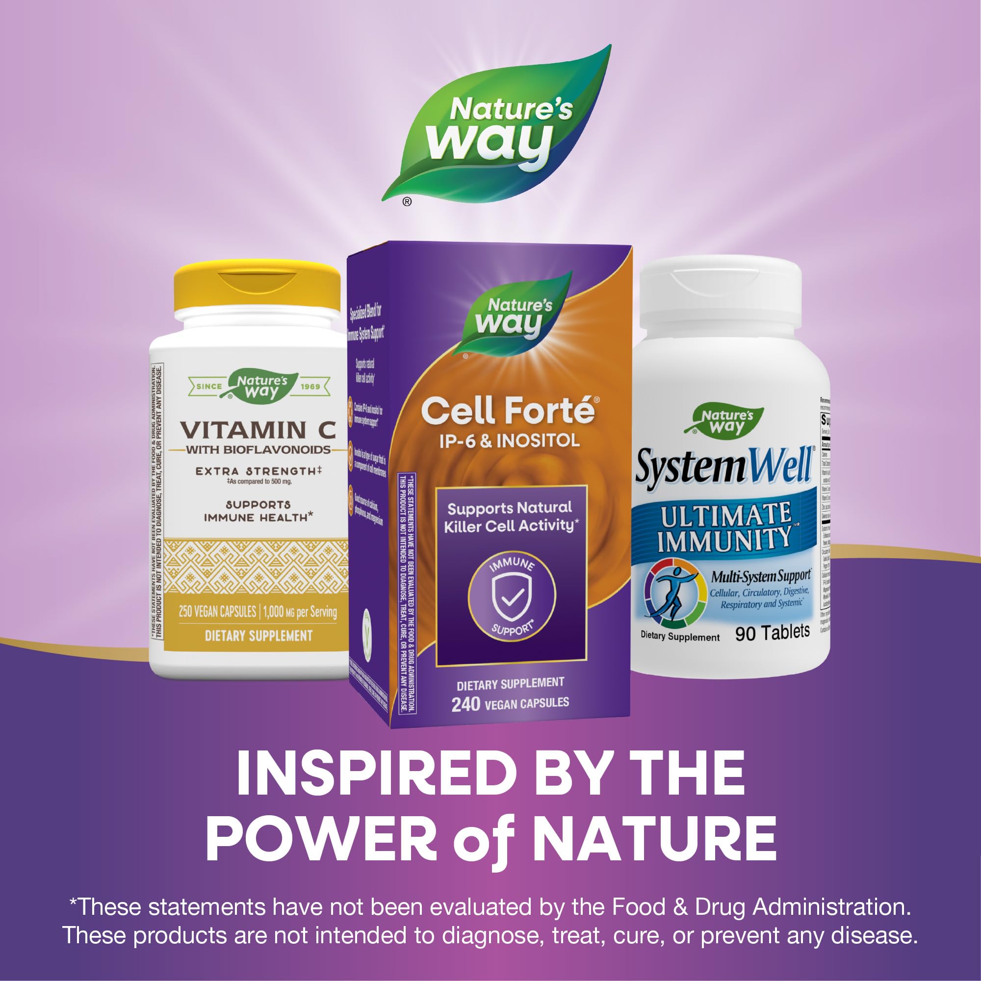 Rice bran source of IP-6 and inositol showcased in Nature's Way product.