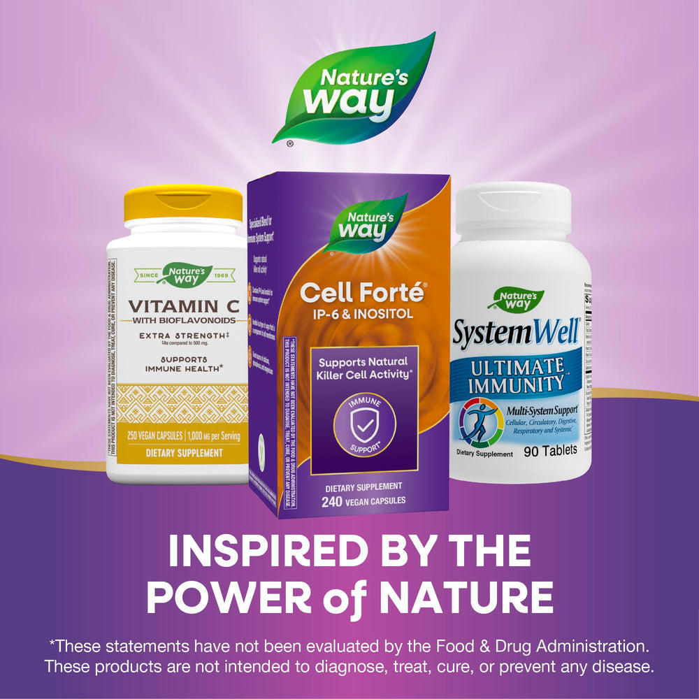 Rice bran source of IP-6 and inositol showcased in Nature's Way product.