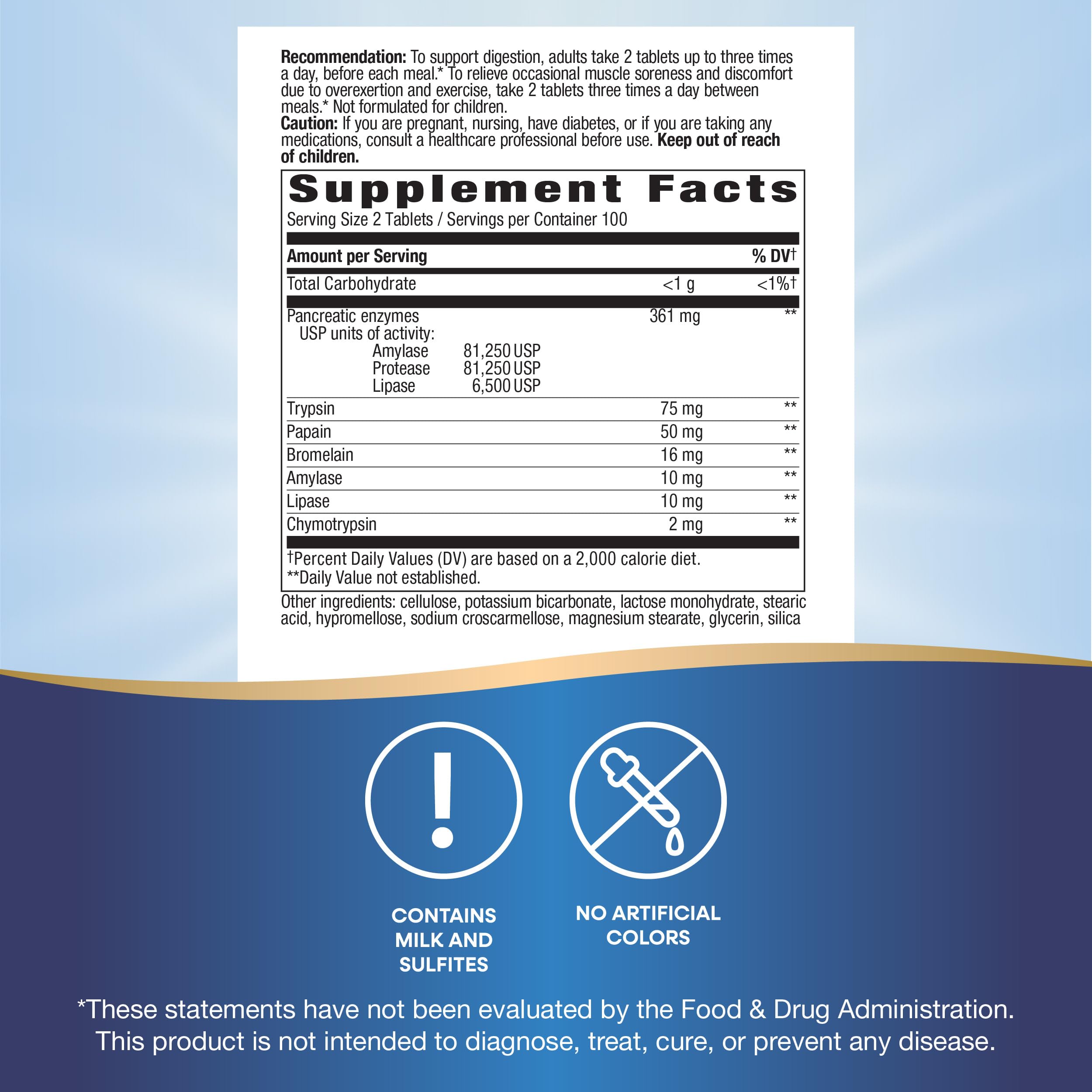Nature's Way Mega-Zyme capsules on a counter illustrate easy daily dosing