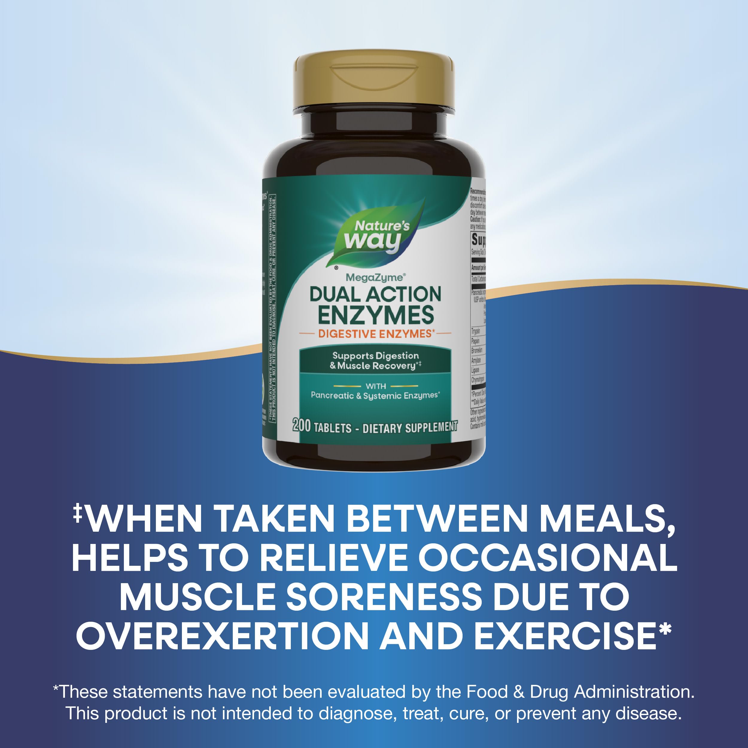Nature's Way Mega-Zyme label focuses on the enzyme blend for digestion