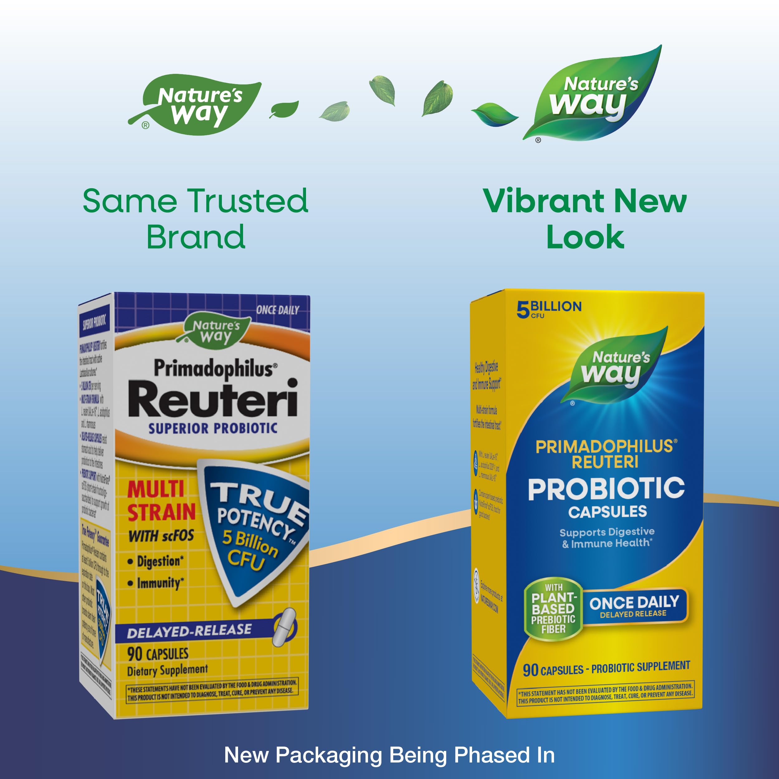 Nature's Way Primadophilus Reuteri capsule close-up, highlighting design.