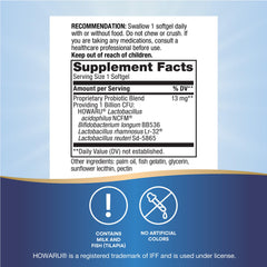 Nature's Way Primadophilus Reuteri Probiotic Pearls packaging shows four strains for gut balance