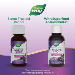Nature's Way Sambucus Immune Shots label highlights key ingredients for wellness