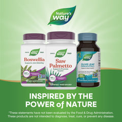 Nature's Way Saw Palmetto dosing instruction reminder for twice daily use