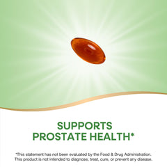 Close-up of Nature's Way Saw Palmetto softgels ready for daily intake