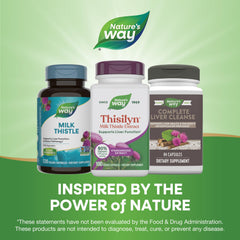 Nature's Way Thisilyn bottle side view illustrates dosage guidance.