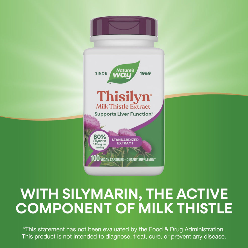 Nature's Way Thisilyn vegan gluten-free icon on packaging.