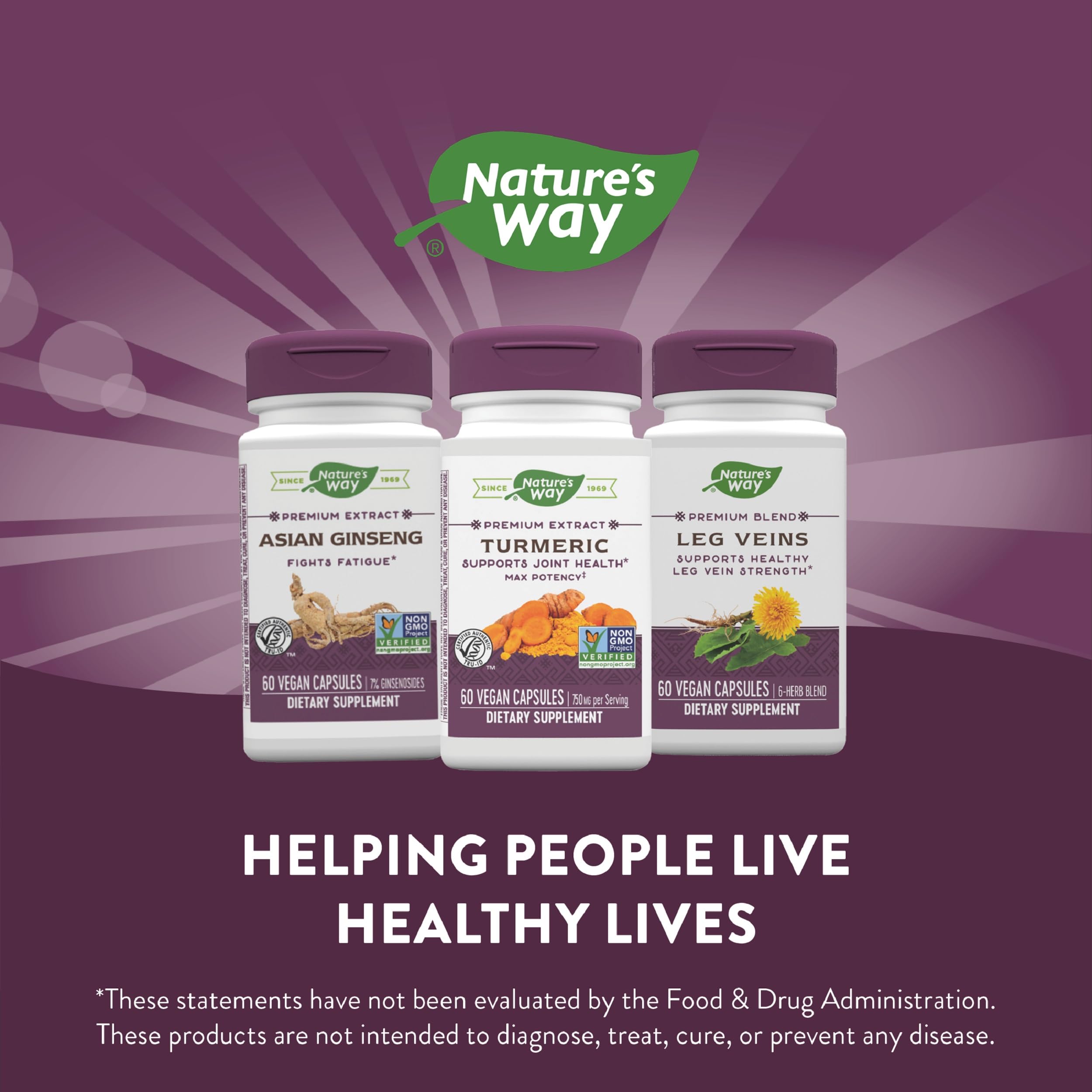 Nature's Way Turmeric Max Potency wellness display for customers