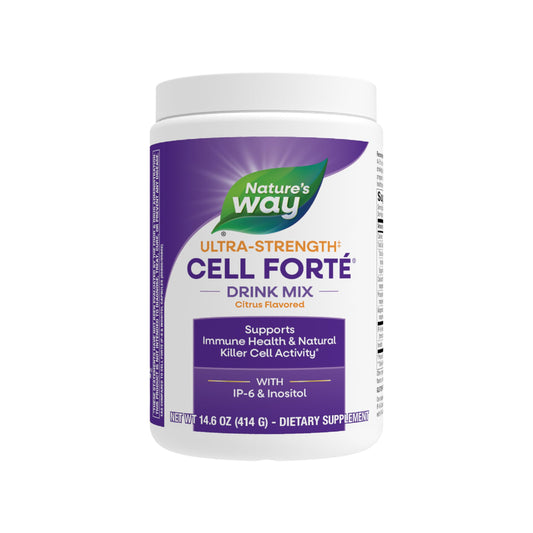 Nature's Way Ultra Strength Cell Forte powder packaging front view for immune support