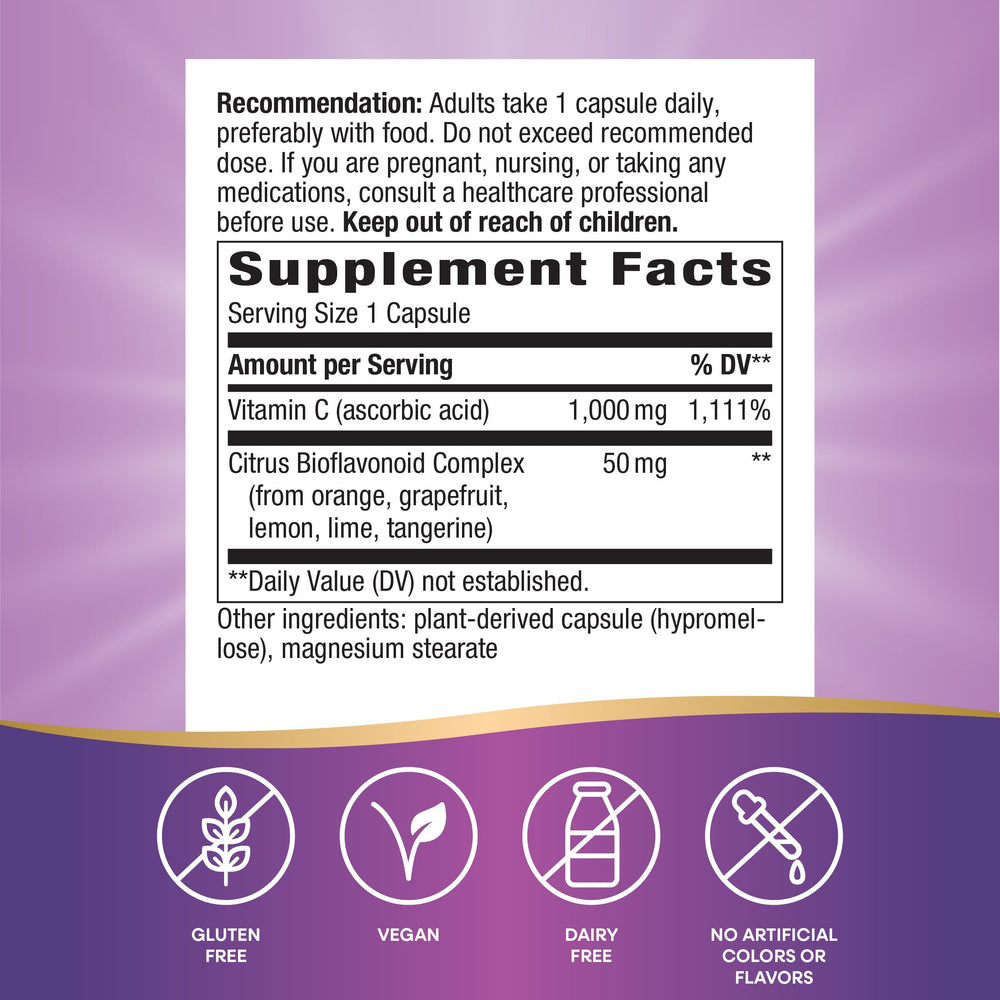Nature's Way Vitamin C bottle front for daily wellness.