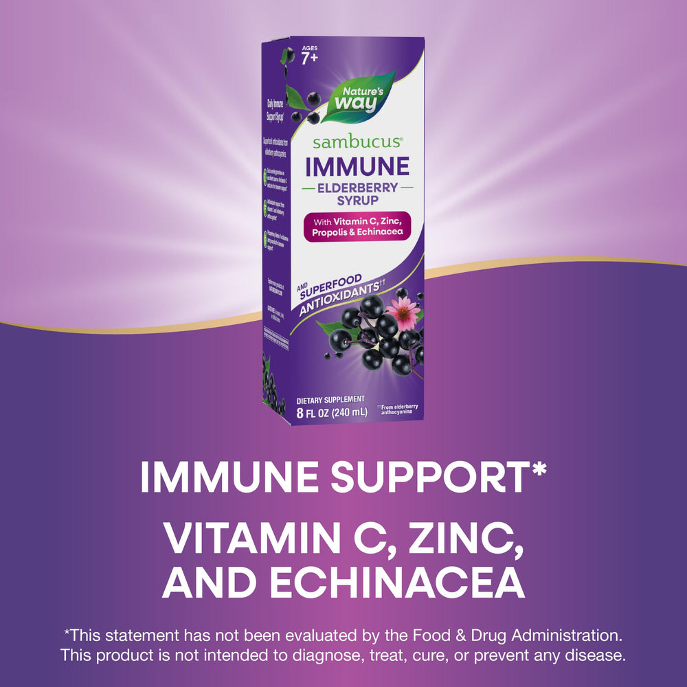 Nature's Way vitamin C and zinc support immune-friendly nutrition.