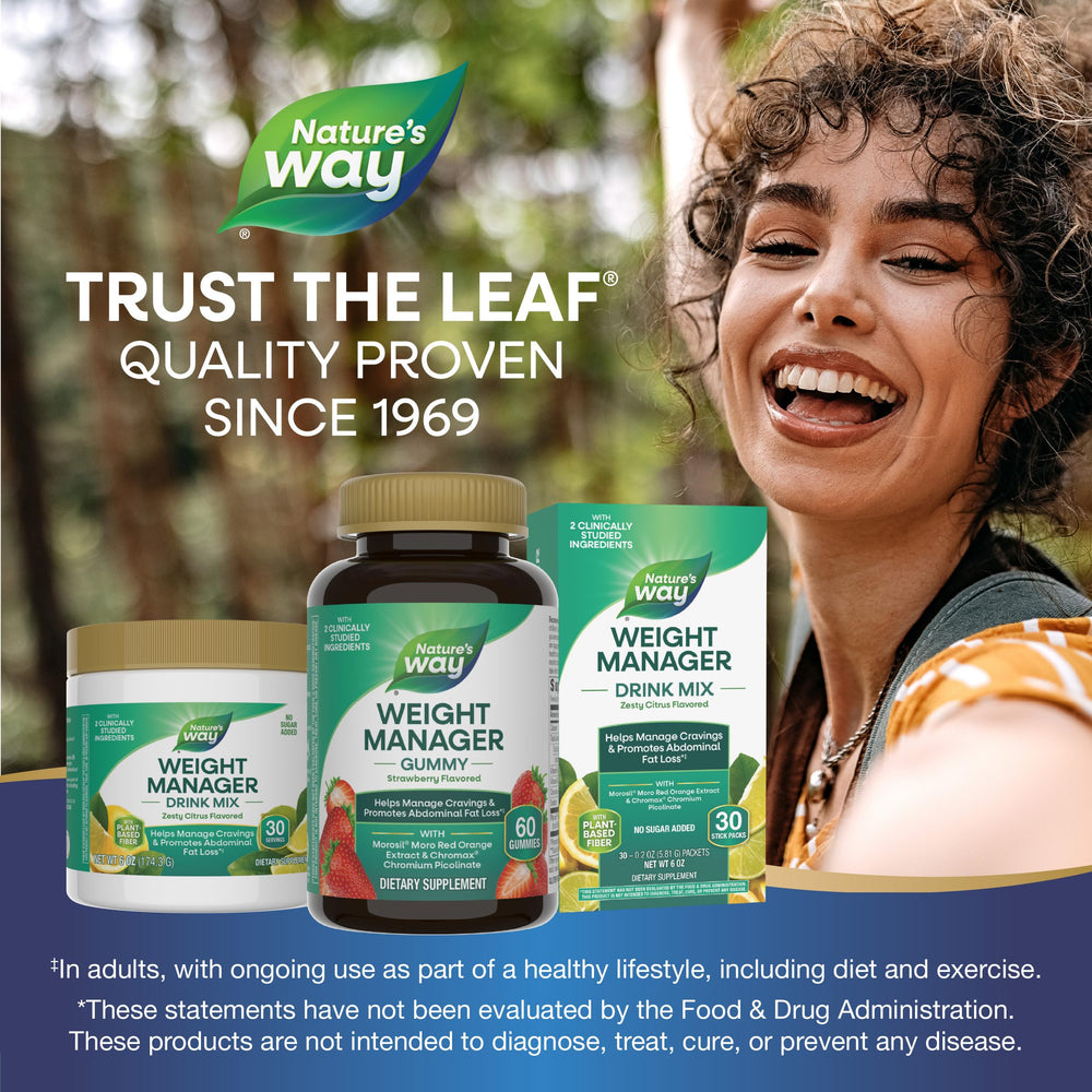 Nature's Way Weight Manager Gummy strawberry flavor adds tasty daily support.