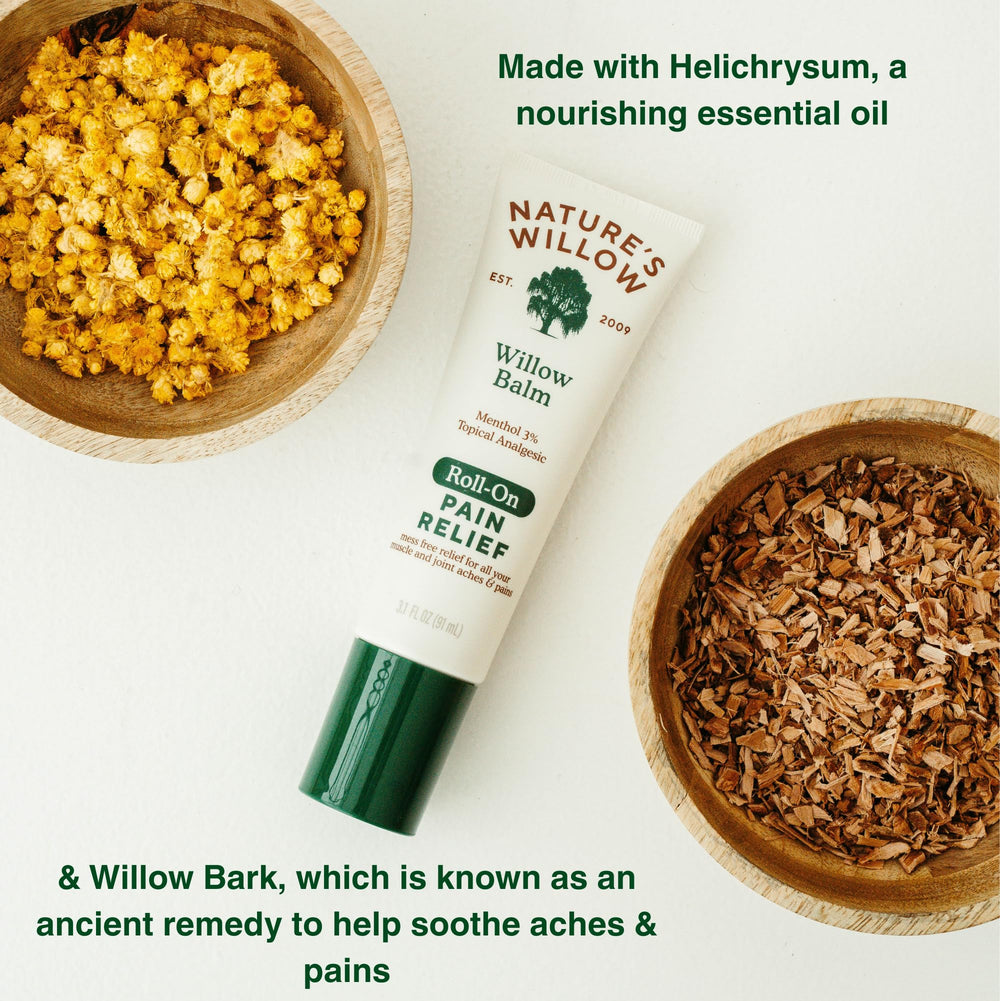 Nature's Willow Roll-On on back and neck for targeted relief
