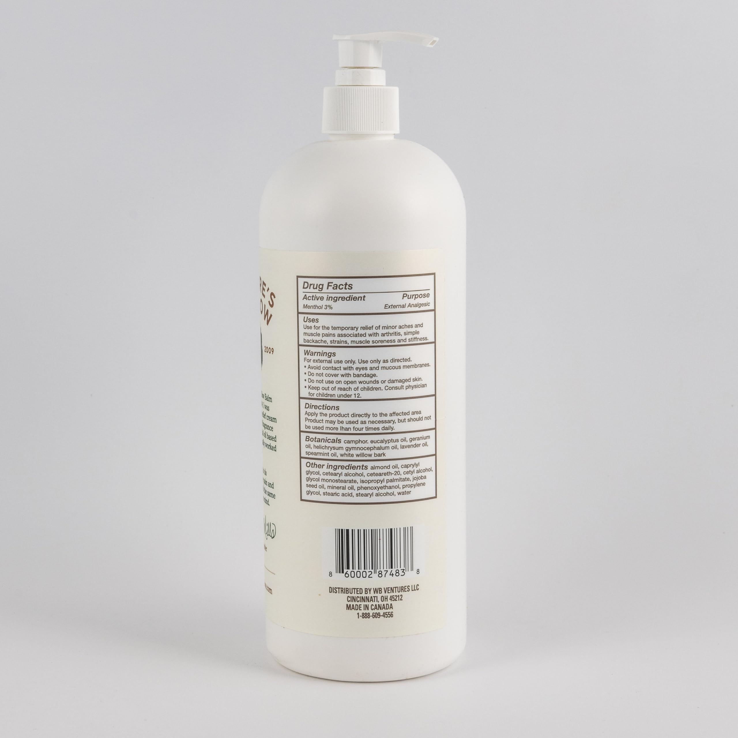 Nature's Willow Willow Balm 32 oz bottle signals value for ongoing use.