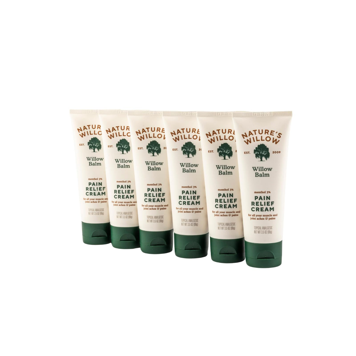 Nature's Willow Willow Balm packaging shows a clean, ready-to-use pain relief solution.