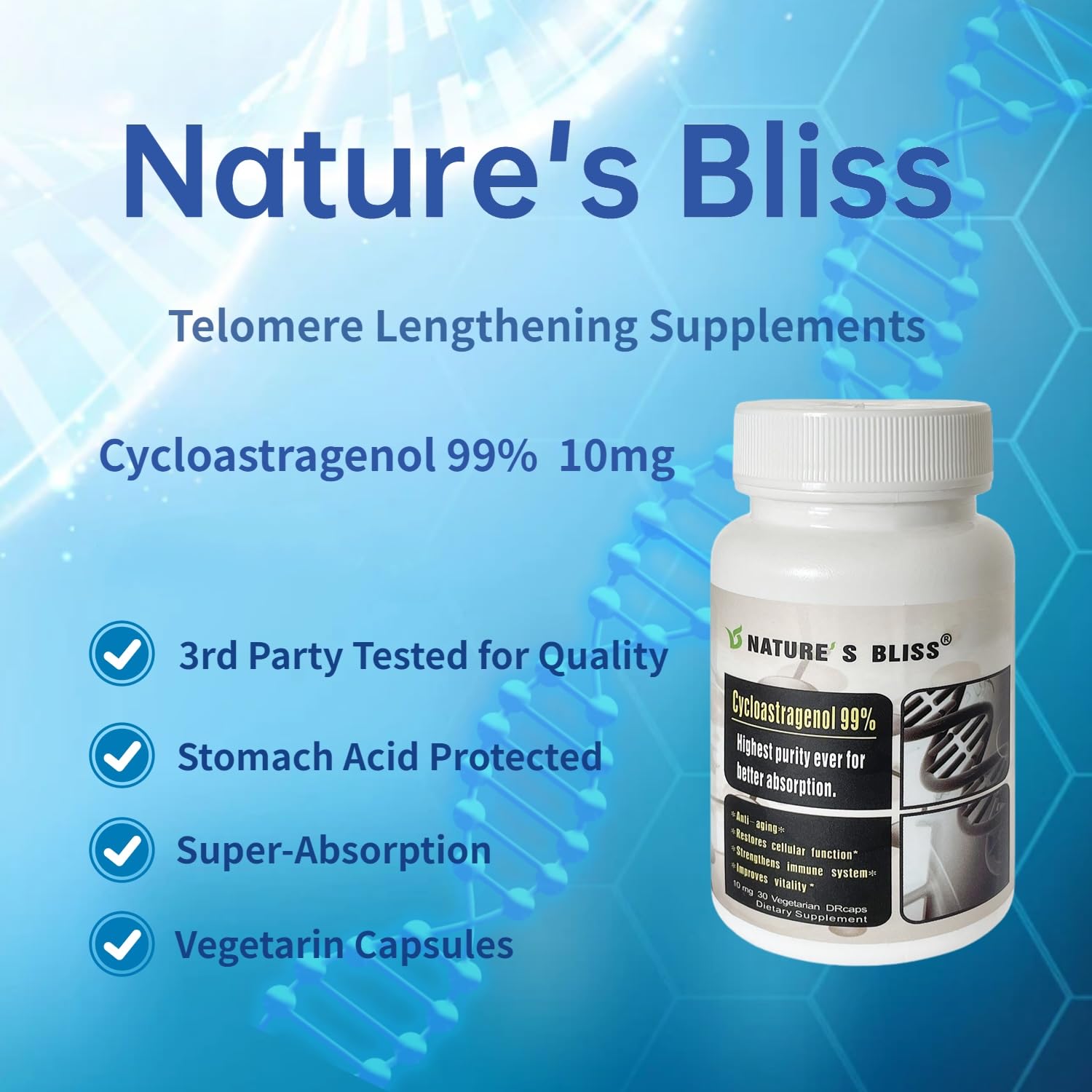 Nature'sbliss absorption formula graphic emphasizing higher bioavailability.