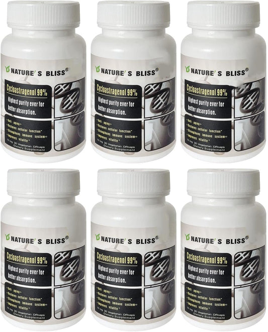 Nature'sbliss telomerase capsules bottle with protective DRcaps design for safe storage.