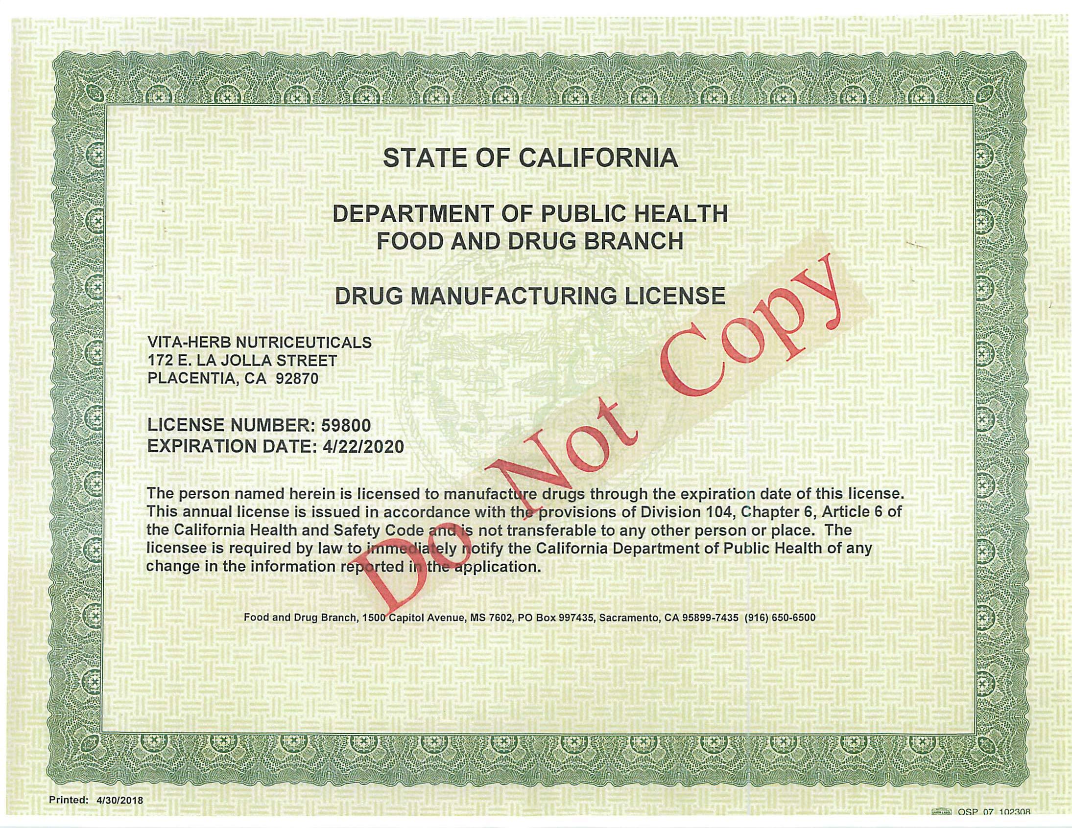 Nature'sbliss lab test document confirms safety and purity