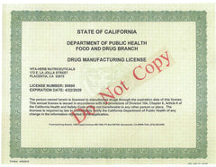 Nature'sbliss lab test document confirms safety and purity