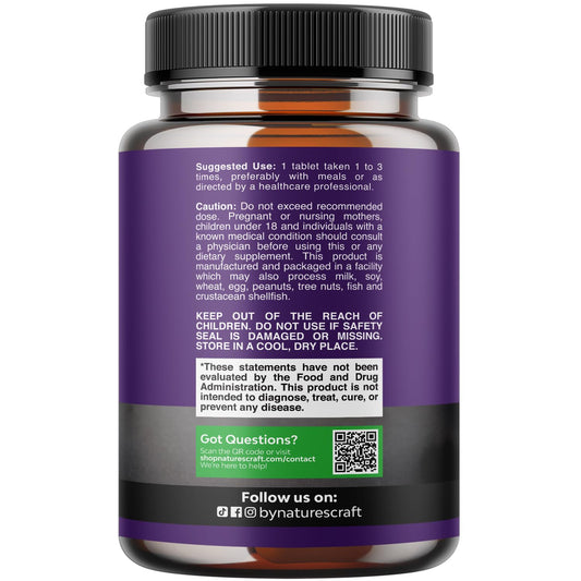 Natures Craft organic root powder view highlights adaptogen power for mood balance