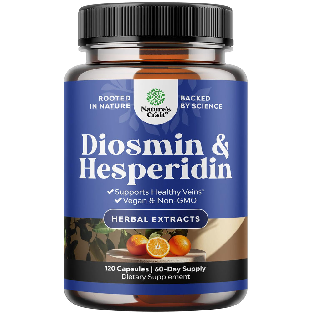 Nature's Craft Diosmin Hesperidin 1000mg bottle for daily vein support
