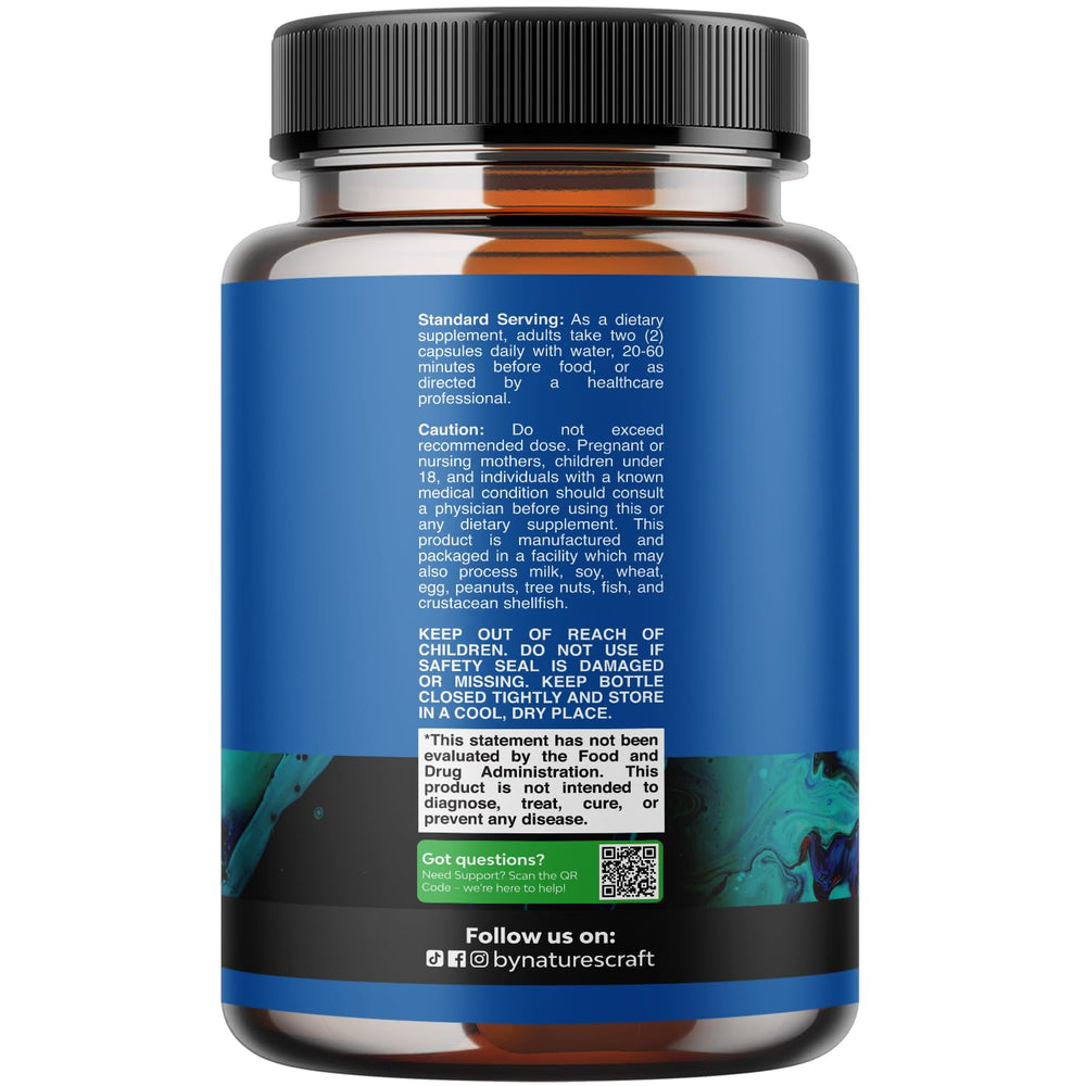 Natures Craft glutathione-milk-thistle capsules close-up for daily immune and detox-friendly routine.