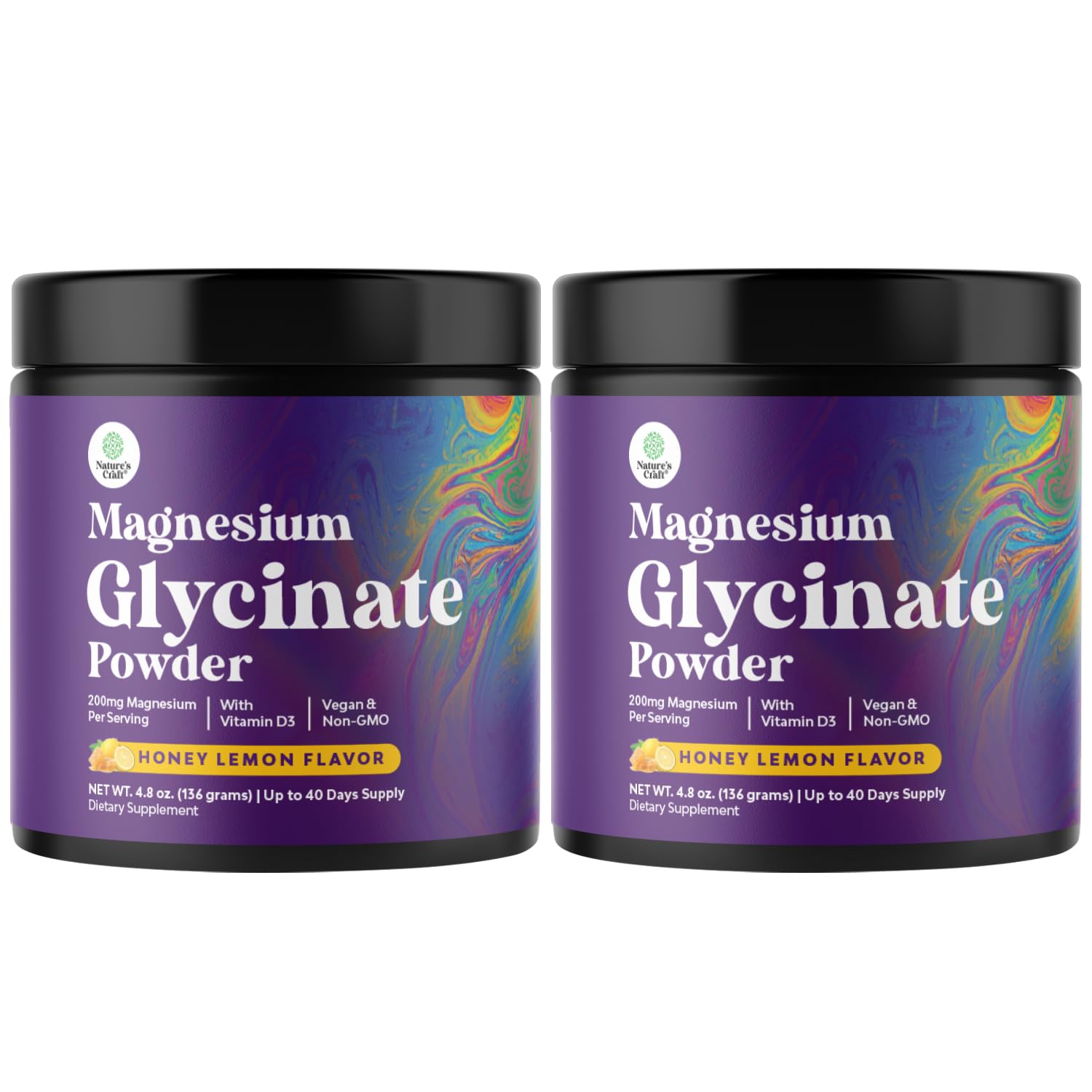 Natures Craft high absorption magnesium glycinate powder bottle for daily use