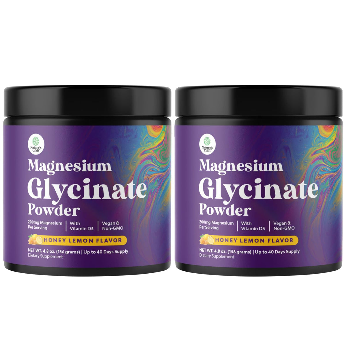 Natures Craft high absorption magnesium glycinate powder bottle for daily use