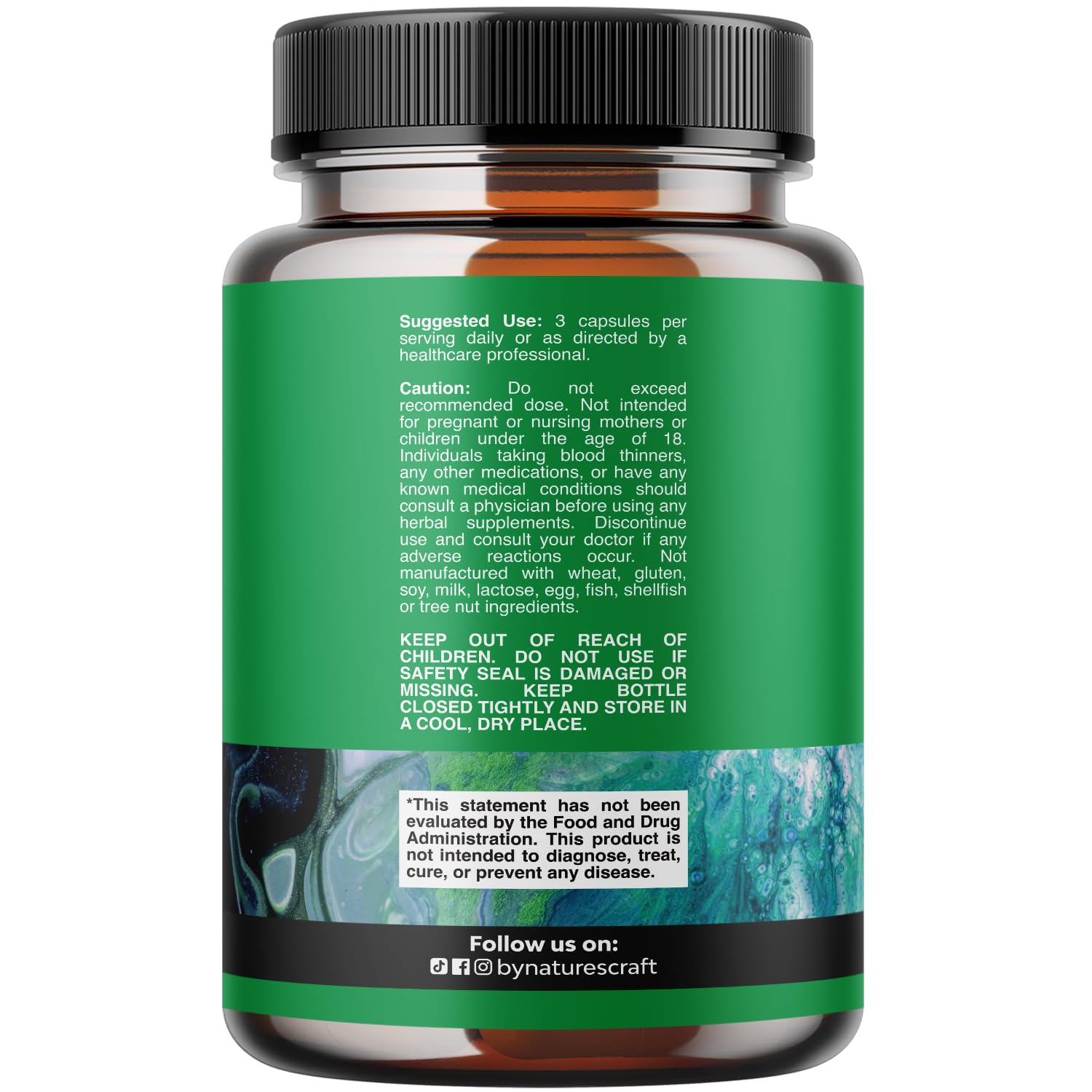 Nature's Craft Ox Bile Salts capsules aid fatty-meal digestion.