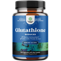 Natures Craft Reduced Glutathione bottle promotes skin radiance and liver support.