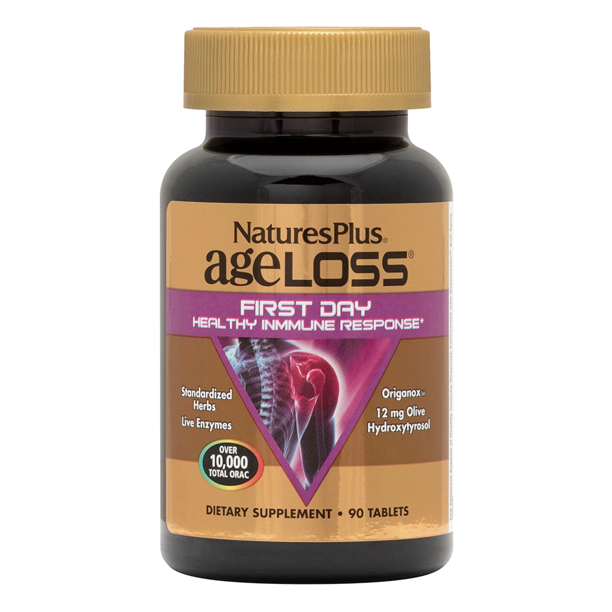 NaturesPlus AgeLoss bottle front view highlighting immune support