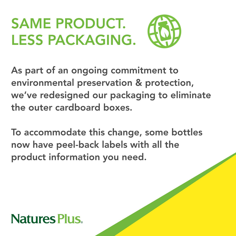 Product label on bottle highlighting gluten-free and vegetarian attributes.