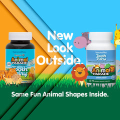 NaturesPlus Animal Parade Tooth Fairy animal-shaped tablets designed for kids' dental health