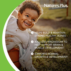 NaturesPlus Animal Parade Calcium gluten-free vegan label on packaging.