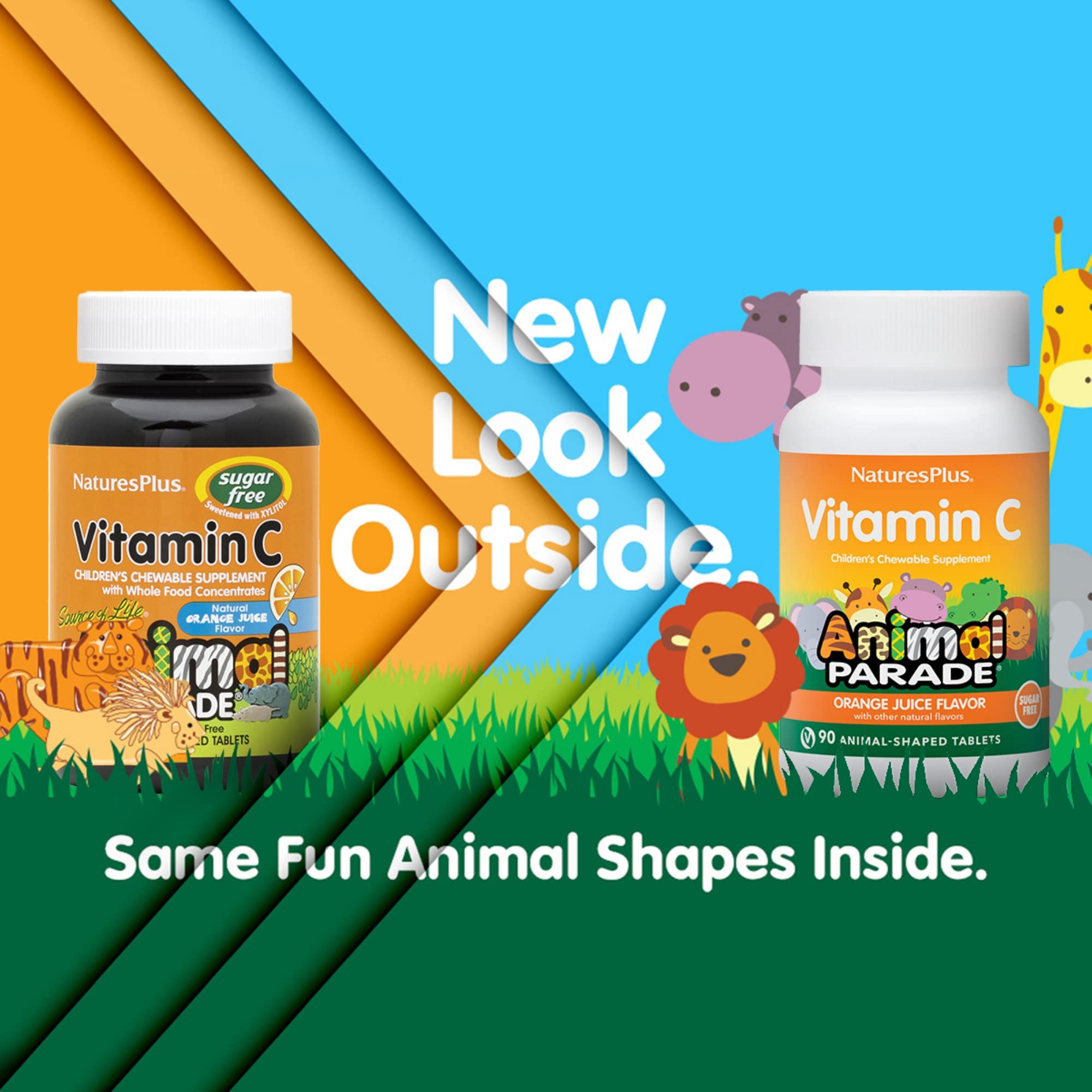 NaturesPlus Animal Parade chewable animal-shaped tablets for easy daily intake