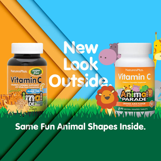 NaturesPlus Animal Parade chewable animal-shaped tablets for easy daily intake