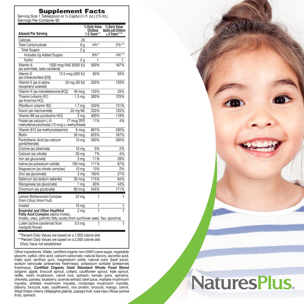 Front label shows 15 whole food concentrates for added nutrients