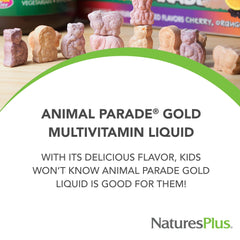 NaturesPlus Animal Parade Gold liquid multivitamin with dropper