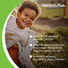 NaturesPlus Animal Parade Gold cherry-flavored chews with D3 and K2 and probiotics.
