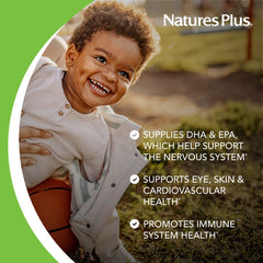 NaturesPlus Animal Parade Omega 3/6/9 Junior label art shows nutrition facts clearly.
