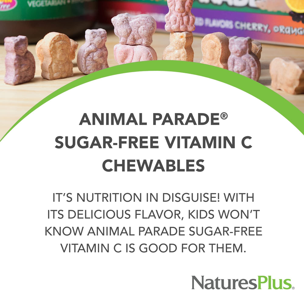 NaturesPlus Animal Parade orange-flavored chews with natural taste for kids