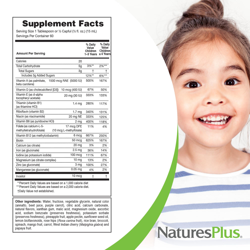 Gluten-free vegetarian multivitamin by NaturesPlus Animal Parade with no artificial colors