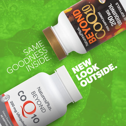 NaturesPlus Beyond CoQ10 softgels are easy to swallow for daily use.
