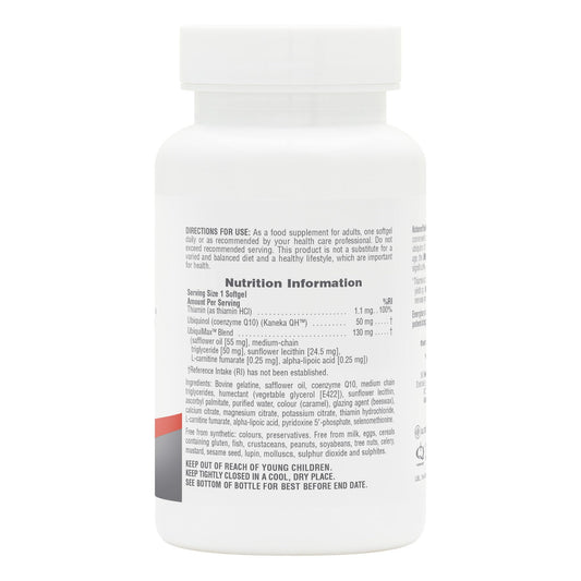 NaturesPlus Beyond CoQ10 softgels closeup highlighting capsule texture