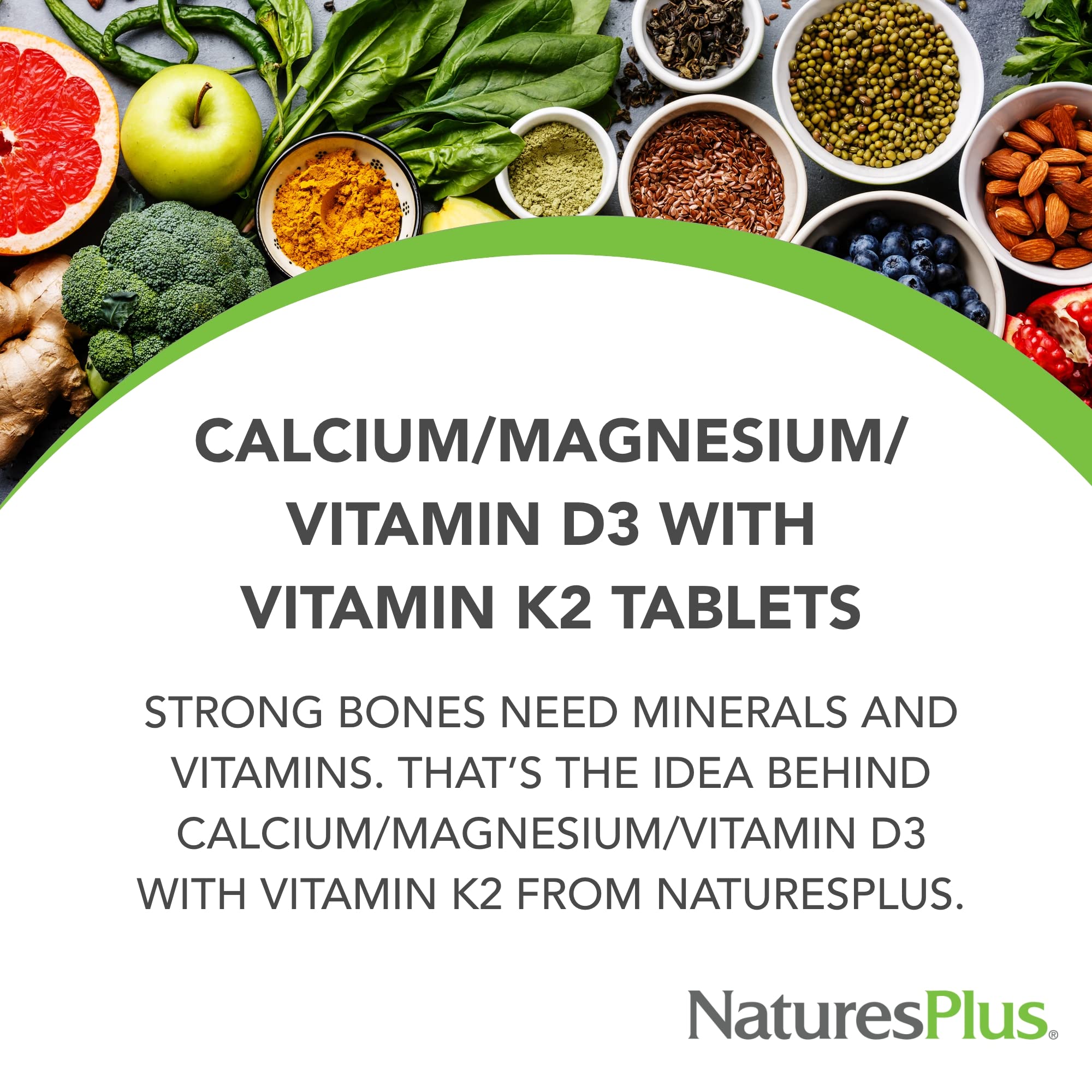 NaturesPlus bottle label shows vegetarian and gluten-free formula.