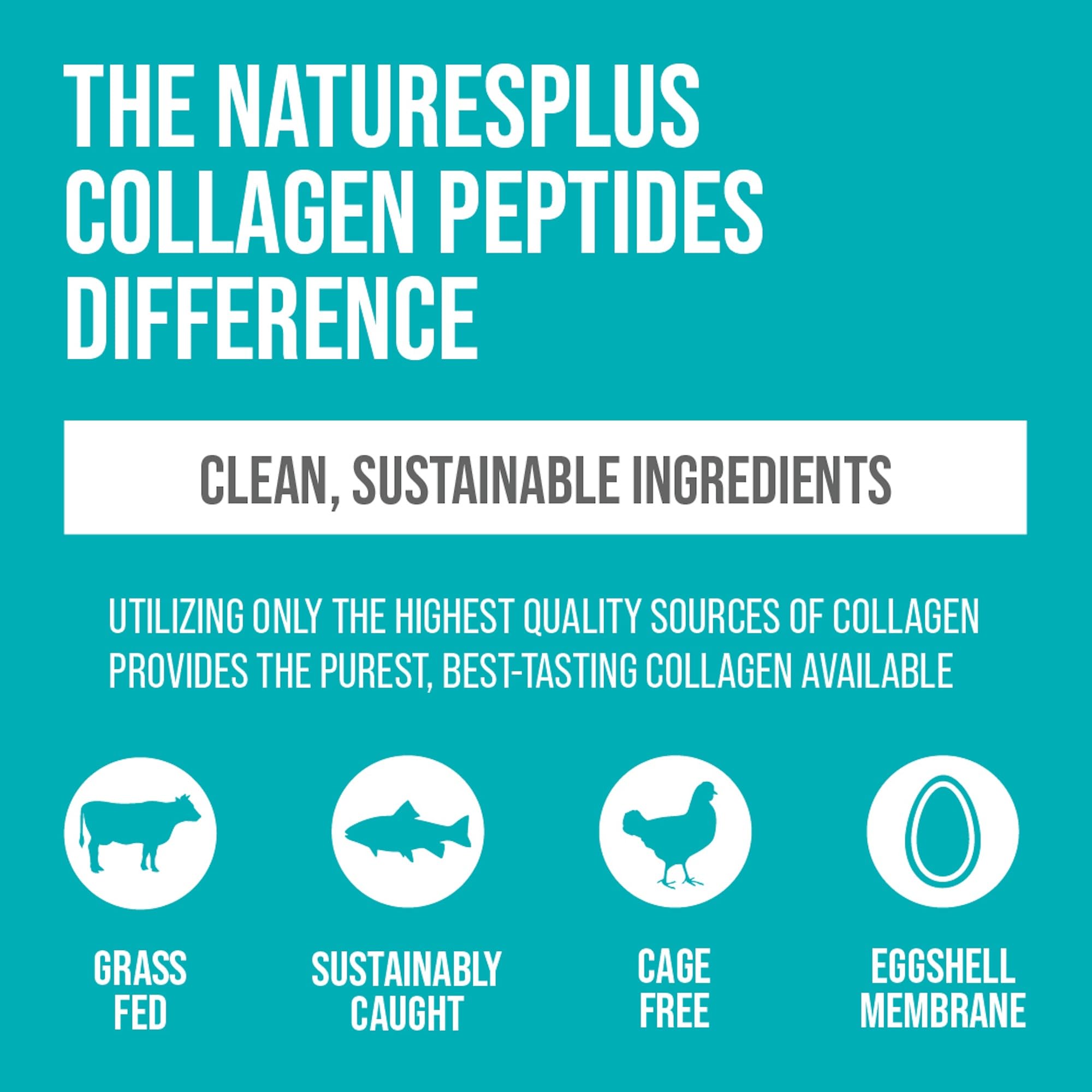 NaturesPlus Collagen Peptides Berry Lemonade glass with shake — smooth hydration.