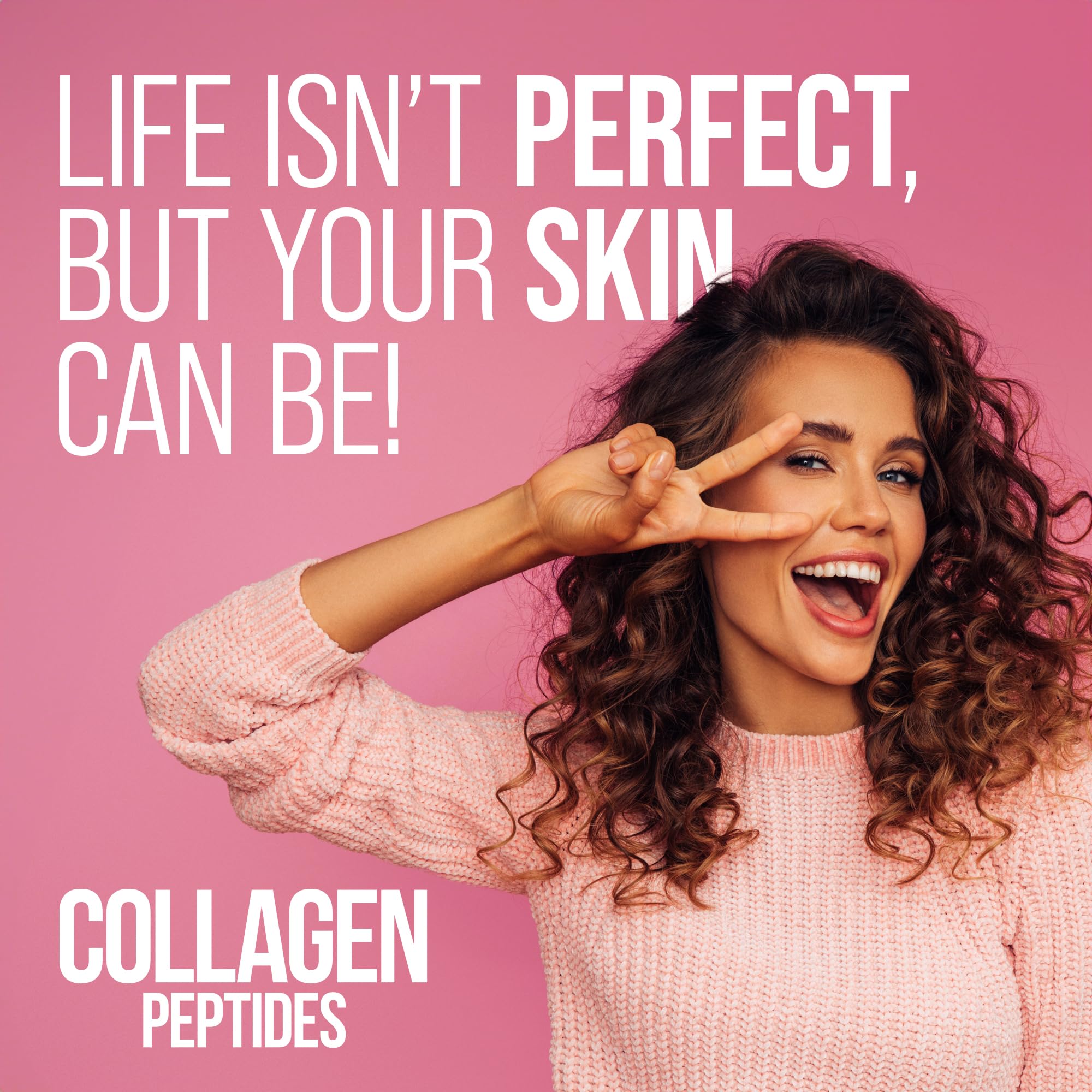 NaturesPlus Collagen Peptides Berry Lemonade powder dissolving while mixing in liquid for absorption.